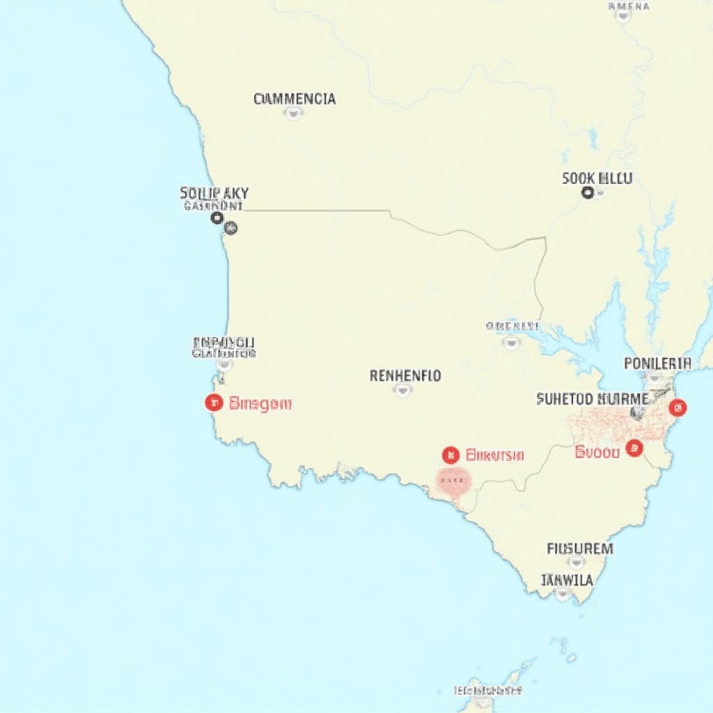 Map of farmers markets across Sydney and Melbourne